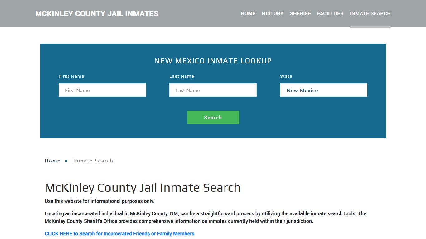 McKinley County, NM Detainee Lookup