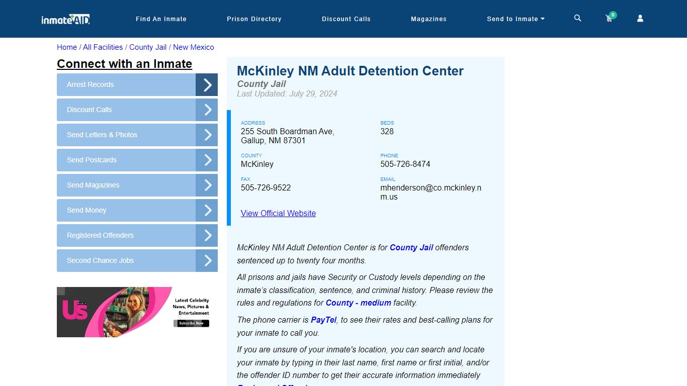 McKinley NM Adult Detention Center - Inmate Locator